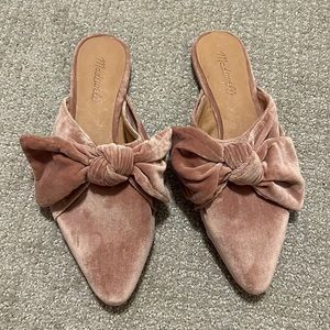 Madewell Velvet Bow Mules